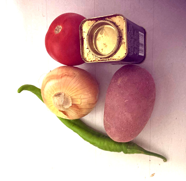 tomate, cebolla, patata, pimiento... 